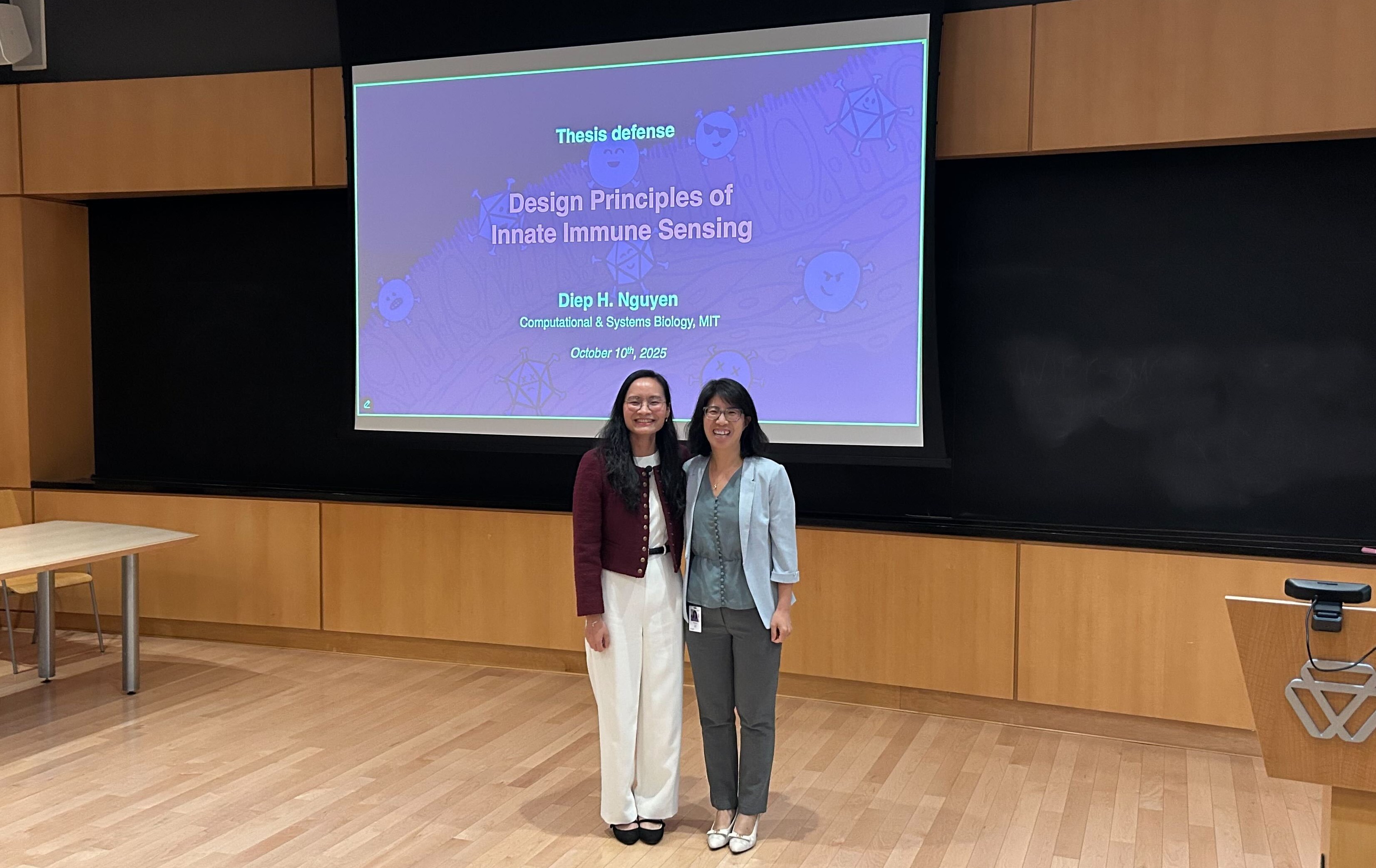 Diep Nguyen at her thesis defense