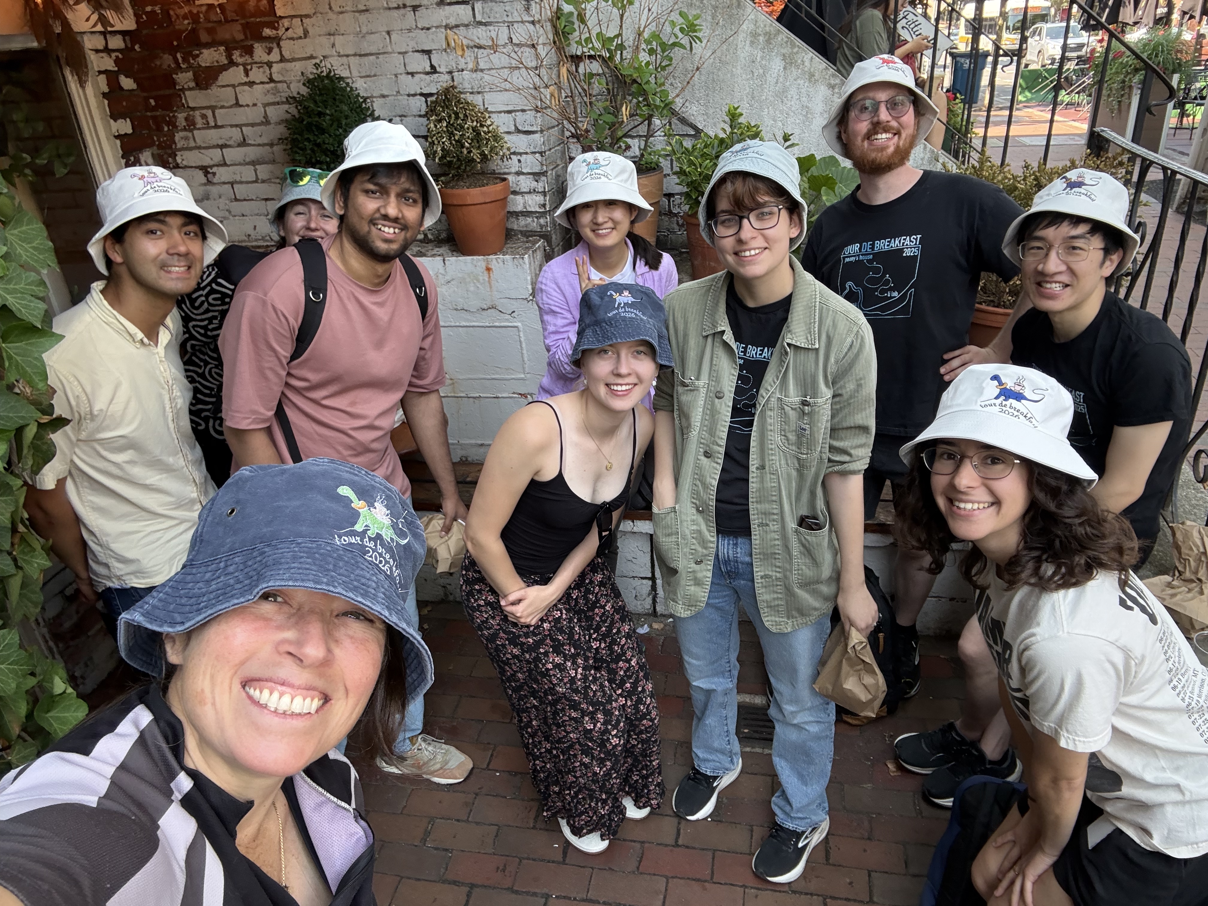 Lab members on the annual Tour de Breakfast